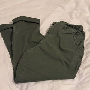 Dark Green Casual Pants